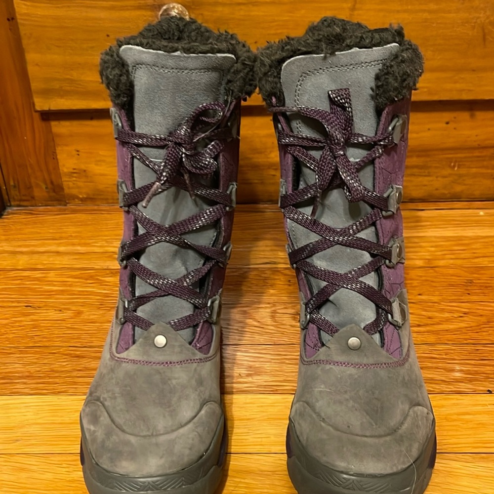 Merrell Women's Silversun Lace Waterproof Boot Purple Gray Size 7.5